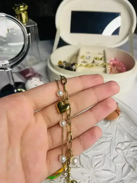 Double Layered Heart Bracelet