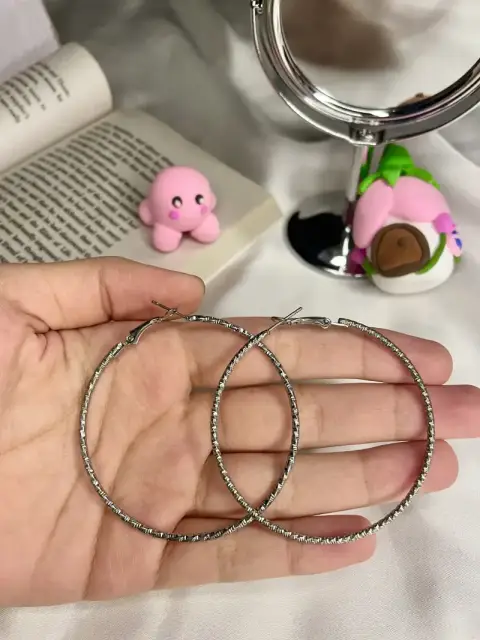 Large Silver Hoops